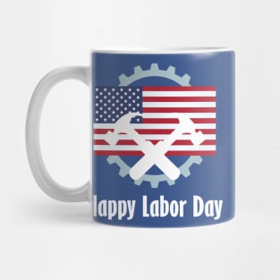 Happy Labor Day Emblem Mug